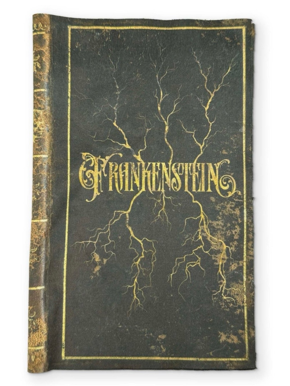 Frankenstein Book Microfiber Eyeglass Cleaning Cloth Gold Lightning Design